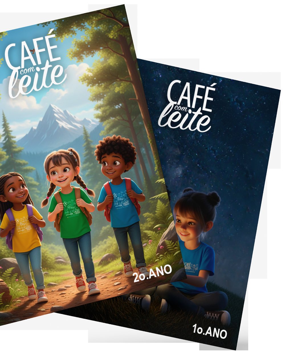 Cadernos de atividades do Café com Leite na Escola